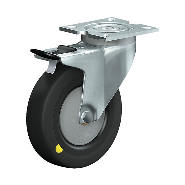 Swivel Castor With Total Lock Institutional Series 315P, Wheel EL